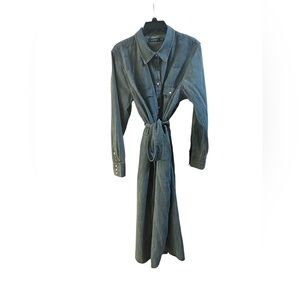 Lauren by Ralph Lauren shirt dress 18W retro midi NWOT